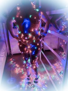 My beautiful friend Angelica Benz-enjoys lighting me up like a Christmas tree